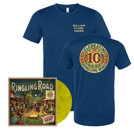(PRE-ORDER) Ringling Road 10 Year Anniversary Vinyl and Tee Fan Pack (Blue)