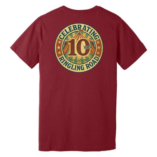 (PRE-ORDER) Ringling Road 10 Year Anniversary Tee (Red)